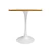 Jamesdar Kurv Café Table 31.5"  Medium Oak/White Base JTAB200-MOWH